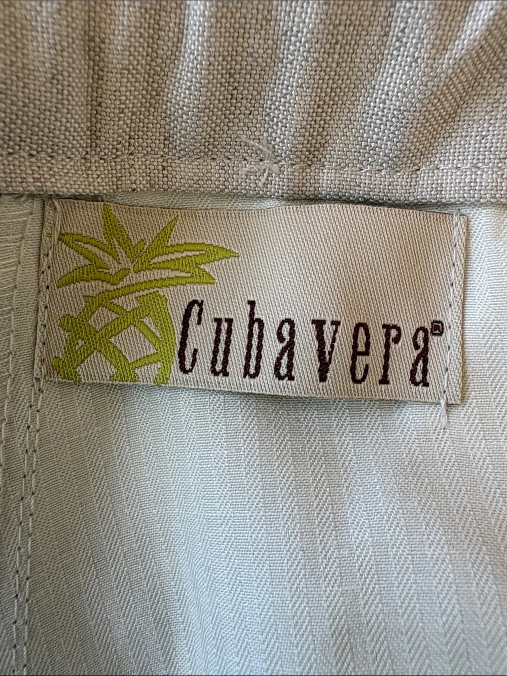 NWT Cubavera Men's Linen Blend Flat Front Drawstring Pants Natural Beige Size L